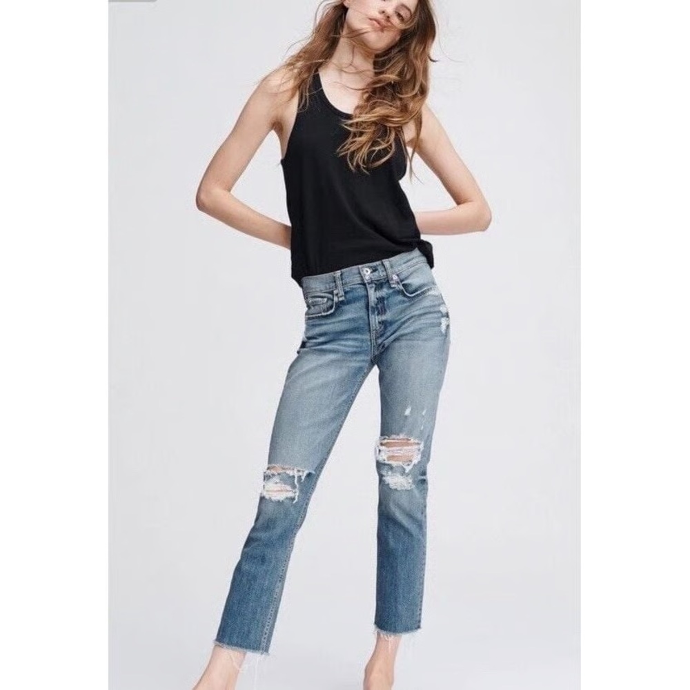 Rag & Bone 30 Dre Low Rise Ankle Slim Boyfriend